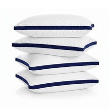 4 Hotel Quality Pillows Bounce Back Bed Pillow Soft Neck Back Support Comfy