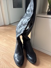 Zara Overknee Stiefel Damen Schwarz Größe 39 Neu