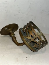 antique brass bathroom fixture tumbler cup holder wall mount vintage