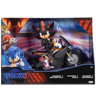 Sonic the Hedgehog 3 Actionfigur Shadow mit Motorrad 12 cm