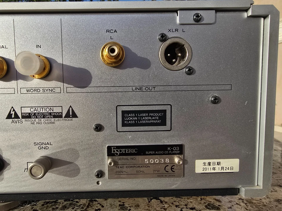 KOSTENLOSER VERSAND WELTWEIT, 90 TAGE GARANTIE 220V Esoteric K-03 SACD Player / DAC - Bild 4 von 4