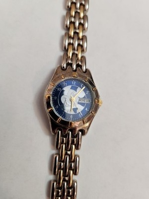 Ladies Disney SIIO MU0159 Mickey Mouse Two-Tone Watch Day Date. New Battery 