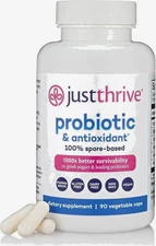 Just Thrive Probiotic & Antioxidant Spore Based Supplement 90 Capsules Exp 4/26