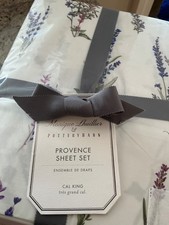 POTTERY BARN Monique Lhuillier Provence Percale Sheet Set-CalKing-NWT