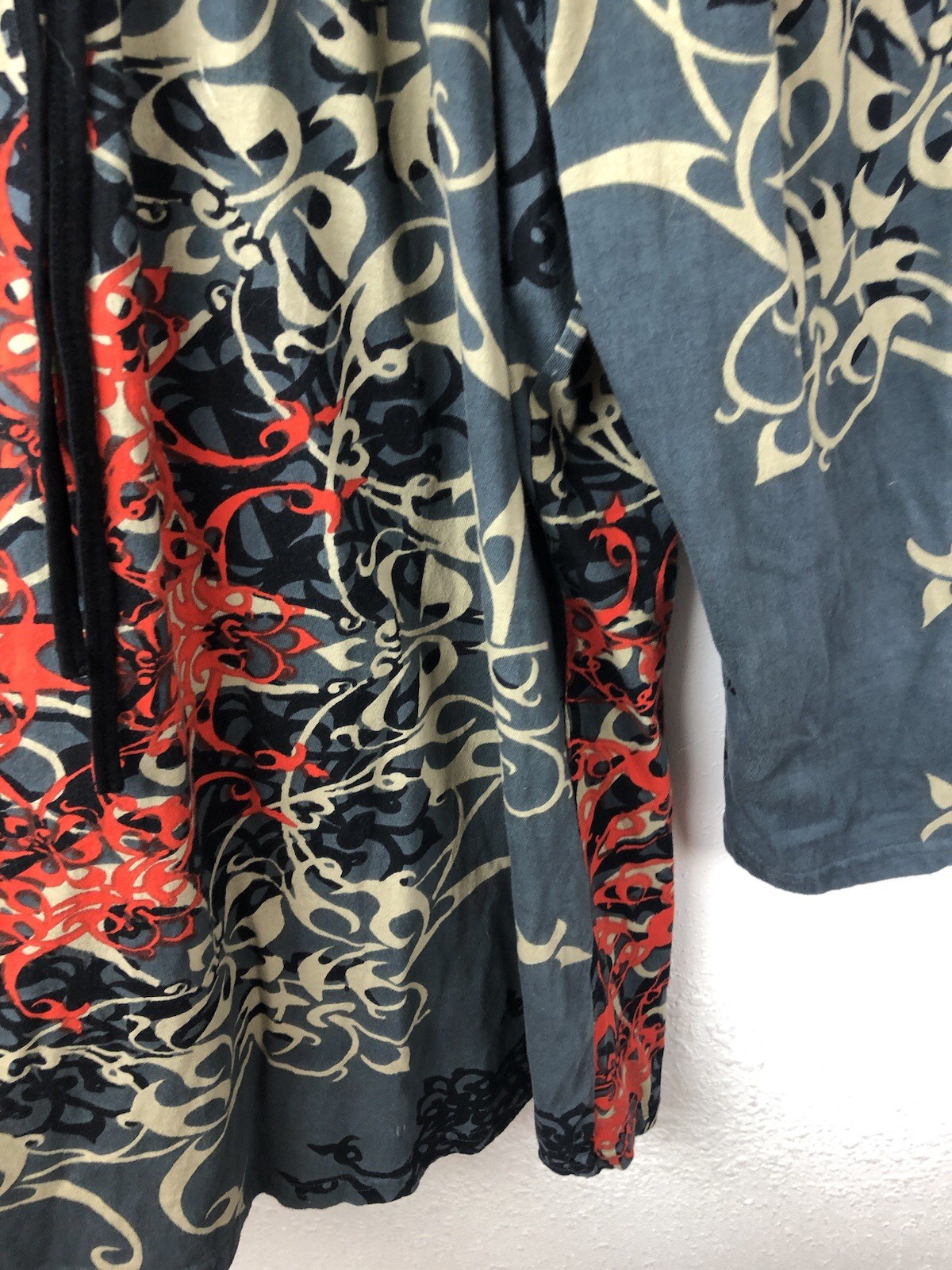 Aller Simplement Tunic Top 2X Gray Red Black Patt… - image 3