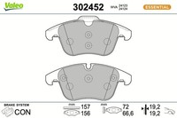 Bremsbelagsatz Scheibenbremse Essential Valeo 302452 FüR Jaguar XF 1 X250 Type 2