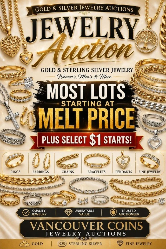 💎 VANCOUVER COINS LIVE💍GOLD & SILVER JEWELRY • STARTING AT MELT • ✨