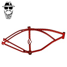ORIGINAL LOWRIDER 26" Vintage Hexagon Square Twisted Bird Cage Frame Orange.