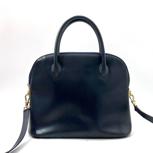 CELINE Dome Shape 2Way Handbag Leather Navy Authentic Bag Excellent Condition - Bild 2 von 10