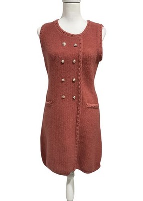 Sandro Bassa  Coral Stretch Knit Dress Women s Size 3  USA 6