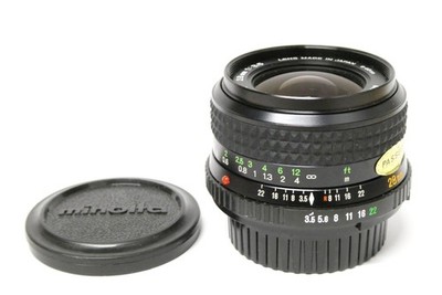 Minolta MD W. Rokkor 3,5 / 28 mm   Objektiv für analoge Minolta MD Modelle