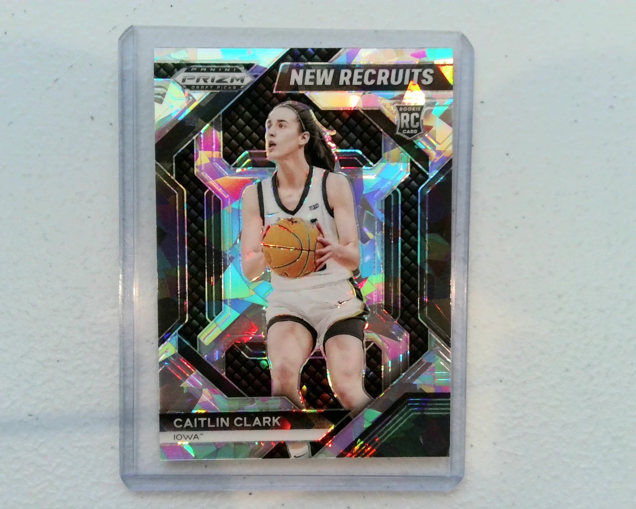 2024-25 Panini Prizm Draft Picks - New Recruits Caitlin Clark #14 Ice Prizm (RC)