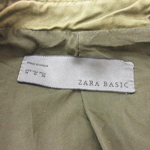 ZARA BASIC Jacket Fully Lined Rhinestone M Green … - image 6