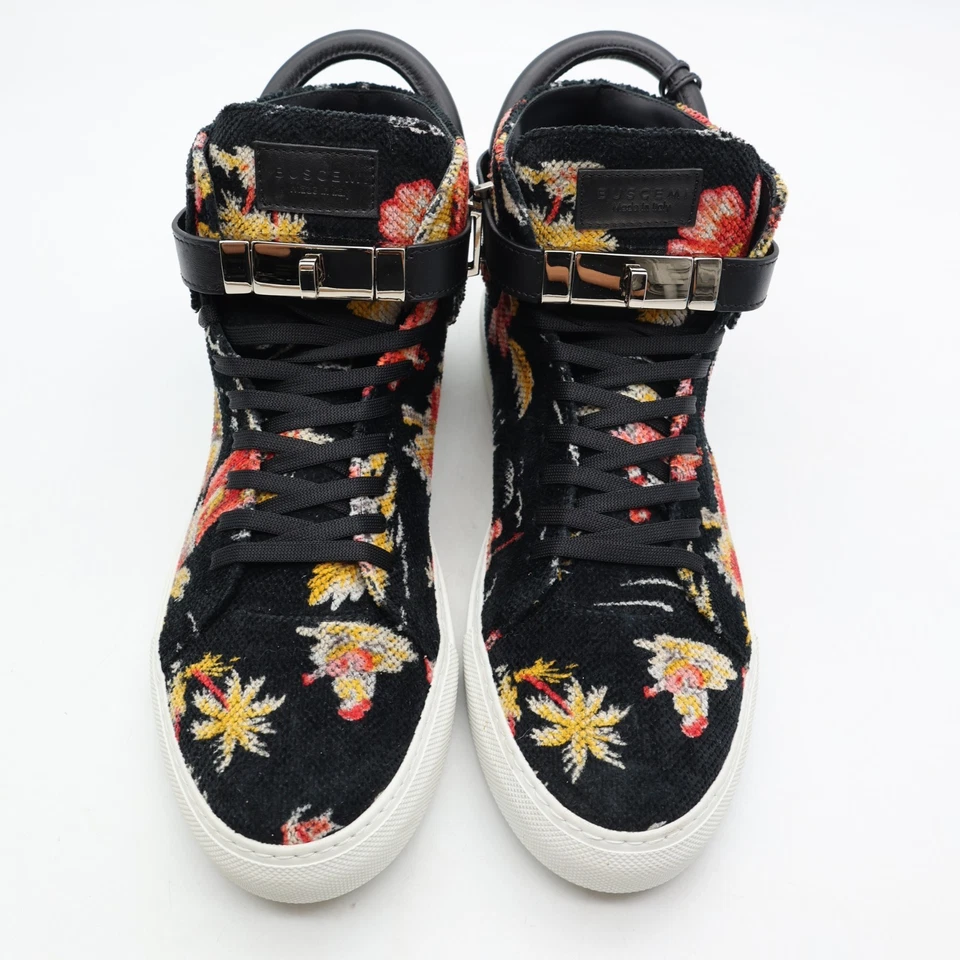 Buscemi 100mm Gold Buckles Men's EU Size 44 Floral Styles Lace Up - Image 2 of 4