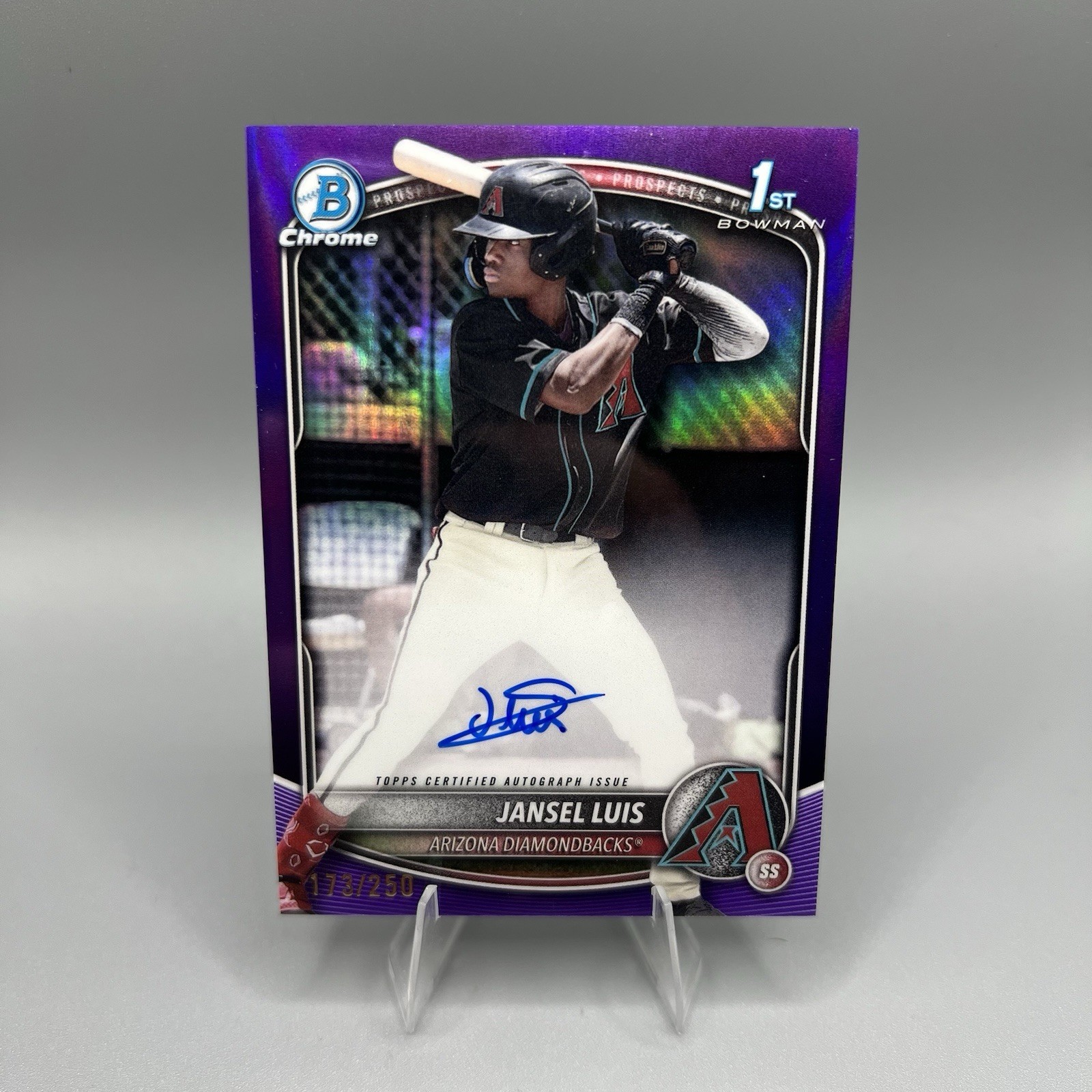 2025 Bowman Chrome Jansel Luis #CPA-JLU 1st Purple Refractor Auto /250 Prospect
