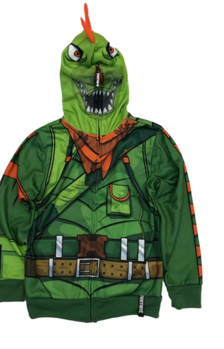 Disfraz Fortnite REX Chaqueta con Cremallera para Niños Talla 10-12 Tiktok Viral