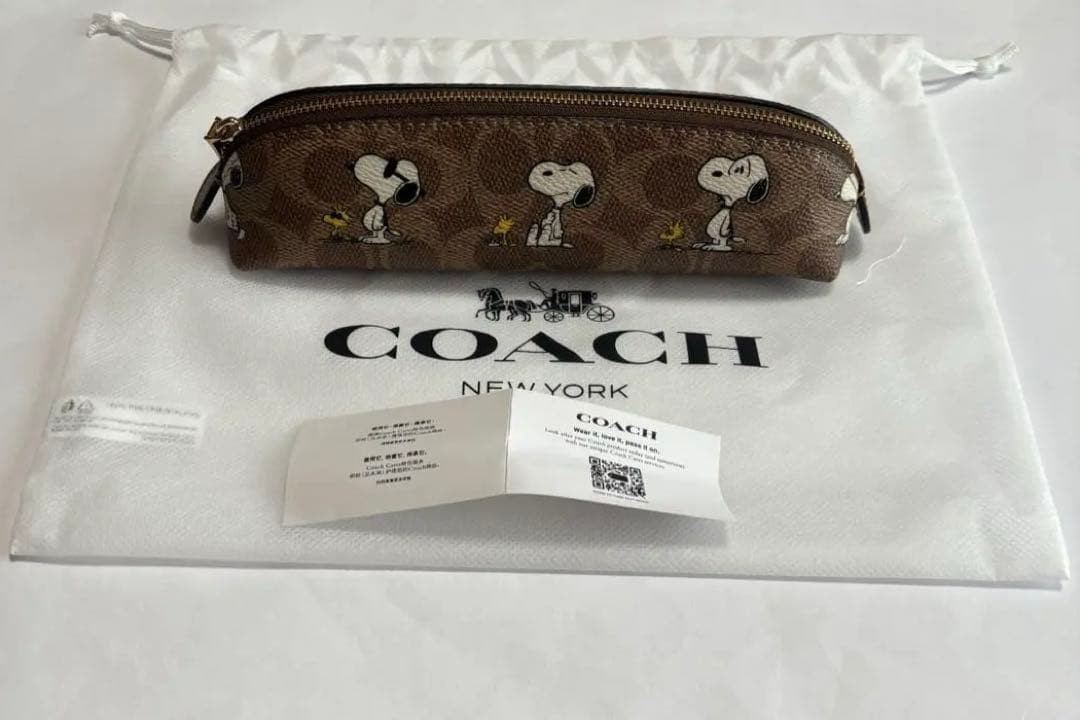 COACH X PEANUTS Pencil Case Snoopy Brand Never u… - Gem