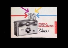 Original Camera Instructions/Manual: Kodak Instamatic 104 Camera