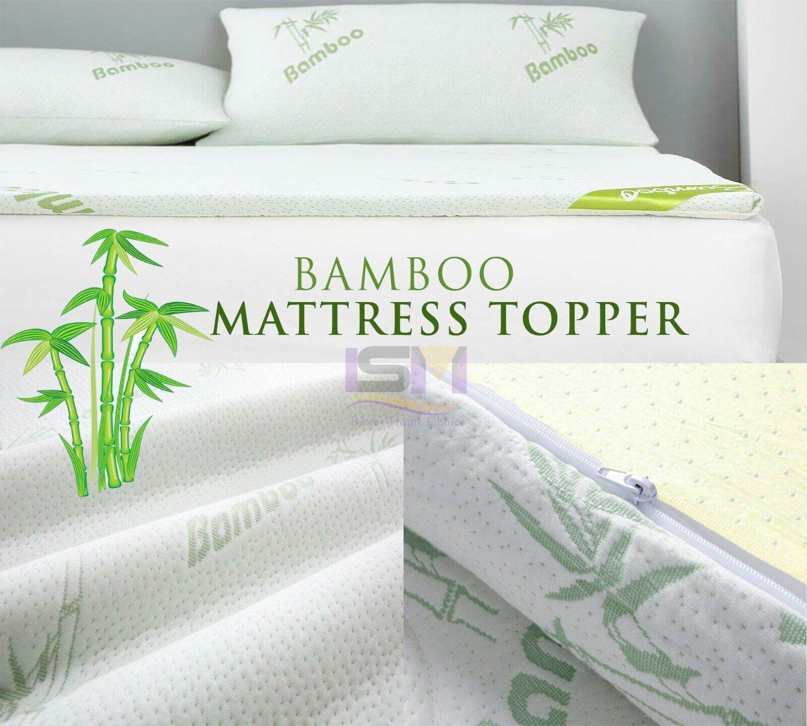 favorite Quality Bamboo Memory Foam Mattress Single Topper NEW Available Size