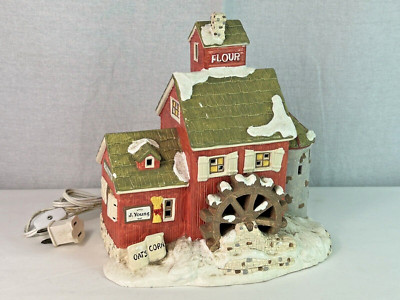 Dept 56 Snow Village - J. Young's Granary - 1989 w/ Light Cord - TESTED !