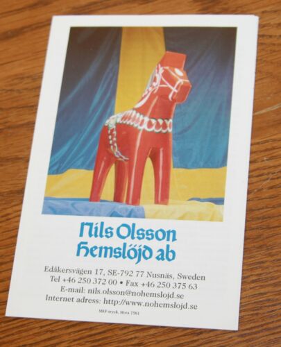 Nils Olsson Dala Horse brochure Swedish - Afbeelding 1 van 5
