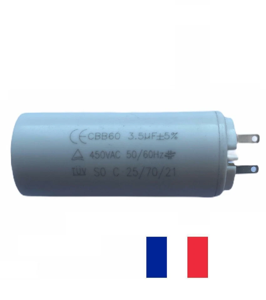Condensateur de 3.5 uF (µF) pour moteur 8Nm 10Nm 203650A 203607A SOMFY ou SIMU