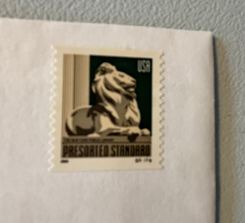PNC Comm Cover, (10¢) NDN Lion, #S55555, Scott #3447a, Very Fine - Picture 2 of 2