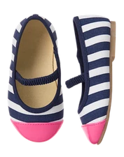 NWT Gymboree Shore to Love Striped Flats Dress Shoes 4,5,6,7,8,9,10 Toddler girl