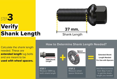 10pc Black Lug Bolts 14x1.5 Ball Seat – 37mm Shank For Audi VW – Cold Forged Steel, Made In Italy