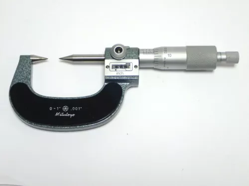MITUTOYO 142-225 POINT DIGITAL MICROMETER 0-1", 0.001" GRAD, ORIGINAL BOX TESTED