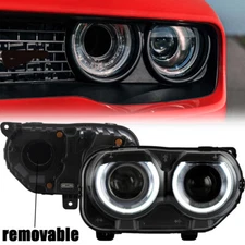 Fits 15-22 Dodge Challenger Headlights LED DRL w/air inlet Projector Front Lamps