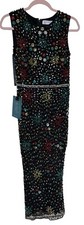 Mac Duggal Gown Dress Size 2 Holiday Rhinestones Red Green Black 93842 $598