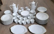 Mitterteich Bavaria, Goldrand, Porzellanservice, 12 Personen, 73 Teilig, Vintage