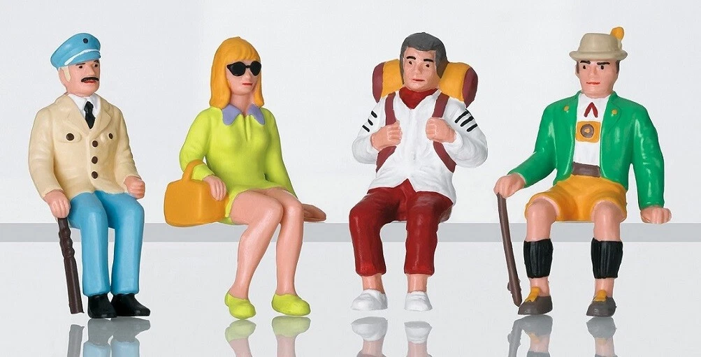 15 X Modell Figuren Und Kinder, Handbemalt, Für Modellbau 1