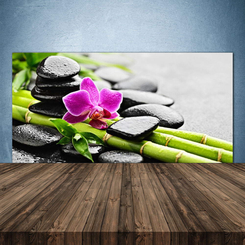 Crédence en verre trempé 140x70 cm panneau mural haut de gamme fleurs