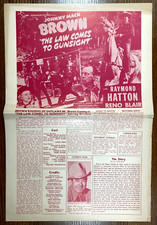 LAW COMES TO GUNSIGHT Original Movie Pressbook Johnny Mack Brown Western