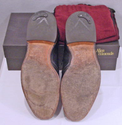 ALLEN EDMONDS BRADENTON MENS BLACK LEATHER TASSEL LOAFERS  display picture 2