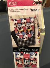 Disney Minnie Mouse Simplicity Bondex 5" x 7" Iron-On Twill Patches - NEW!