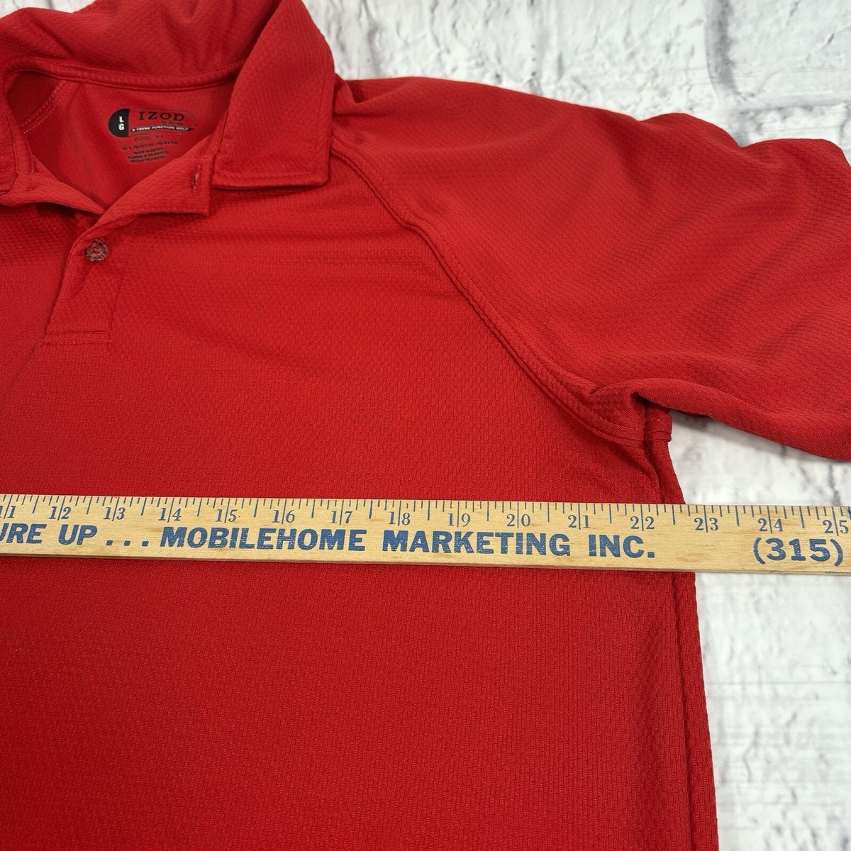 I.AM様 IZOD Polo Shirt Men's L XFG Red Cool Polyester XFG X-treme
