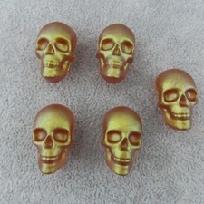 DORADO CALAVERA CAMALEÓN Zapatos Dijes para Zapatos Muñequeras Conjunto 5 3D Diseñador de Lujo