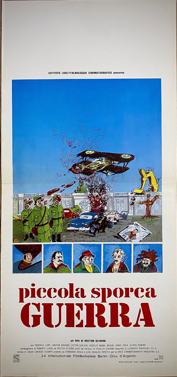 Locandina originale film Piccola sporca guerra (1983) - Regia di Héctor Olivera