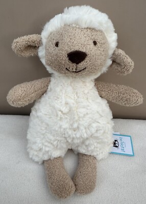 NEU Jellycat Lollie Lamm Stofftier Tröster Baby Schnuller Schaf cremefarben neu mit Etikett