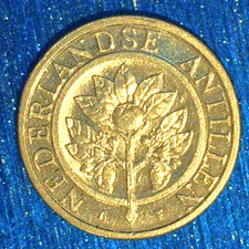 WORLD COIN SALE-2005 NETHERLANDS & ANTILLES 10c.- NICKEL PLATED STEEL COIN KM#34