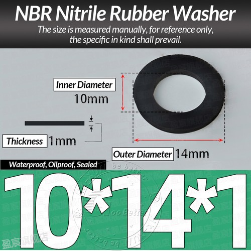 FORM A FLAT BLACK THICK NBR RUBBER WASHERS - M2 M3 M4 M5 M6 M8 M10 M12 TO M36 - Picture 128 of 262