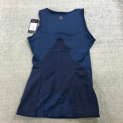 TOMMIE COPPER Tank Womens Medium Lower Back Support Tank Ladies Navy Blue