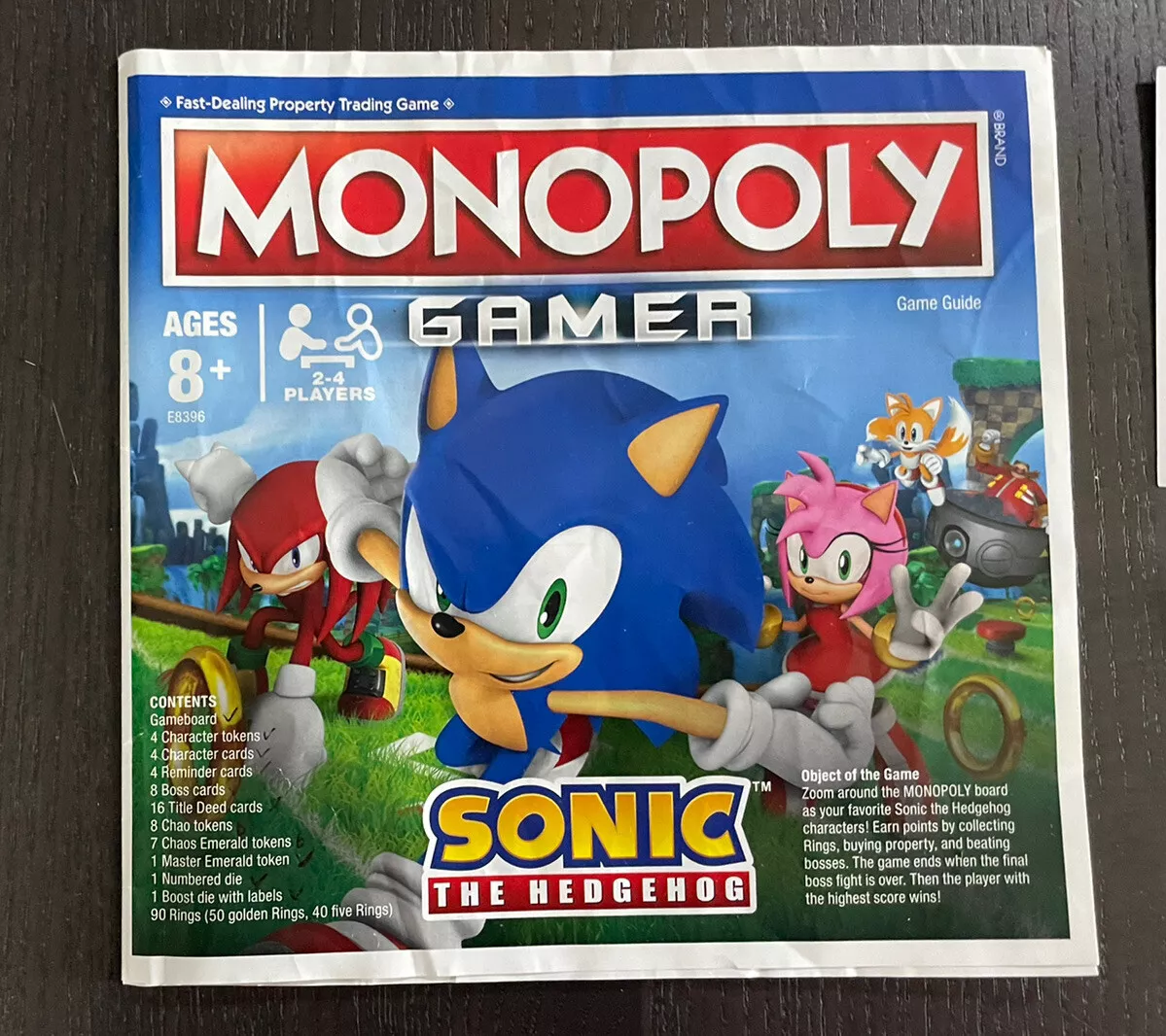 Monopoly Gamer Sonic The Hedgehog Edition Board Game 