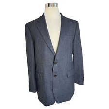 Lauren Ralph Lauren Men s Gray Houndstooth 100 Lambswool Blazer EUC