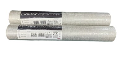 Exclusive Wallcoverings Brewster Sybil Silver Vertical String Wallpaper DL23042