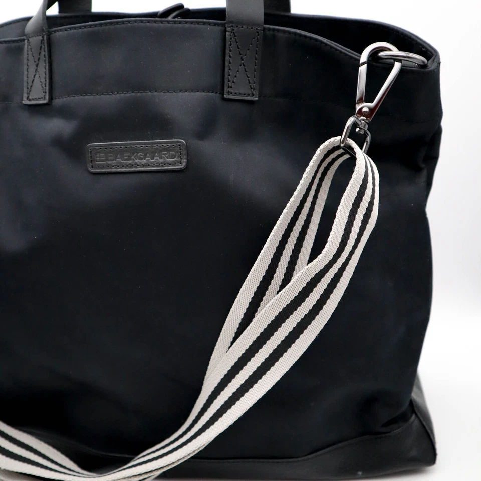 Baekgaard Metro 托特包 随身携带 便携式电脑 斜挎包 带 黑色皮革装饰 — 第 3/4 张图片