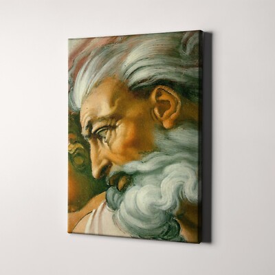 God Hands of God and Adam Michelangelo Christian Jesus Canvas Wall Art Print